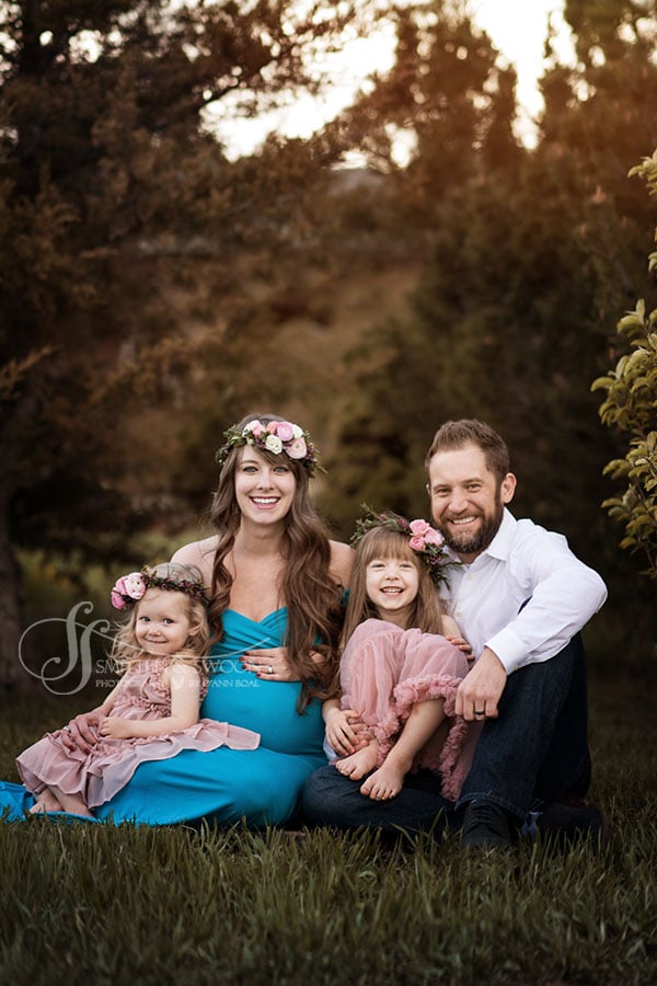family of four maternity photograph {boulder maternity photographer}