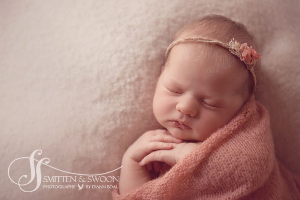 sleeping newborn in pink {boulder newborn photographer}