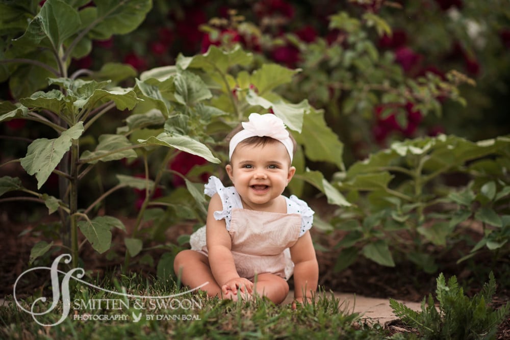 baby smiling in garden {boulder baby photographer}