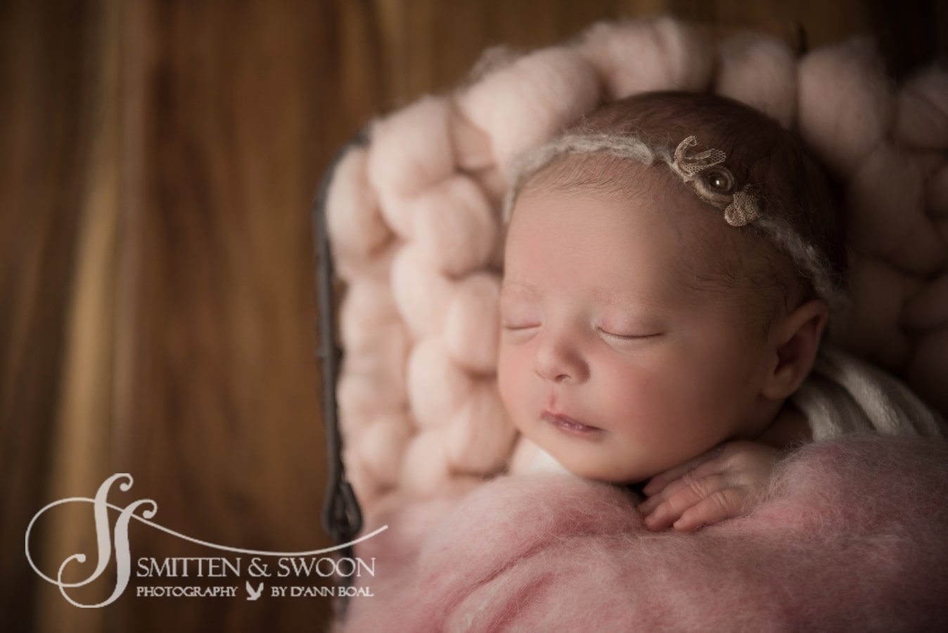 newborn baby girl in pink boulder newborn photographer