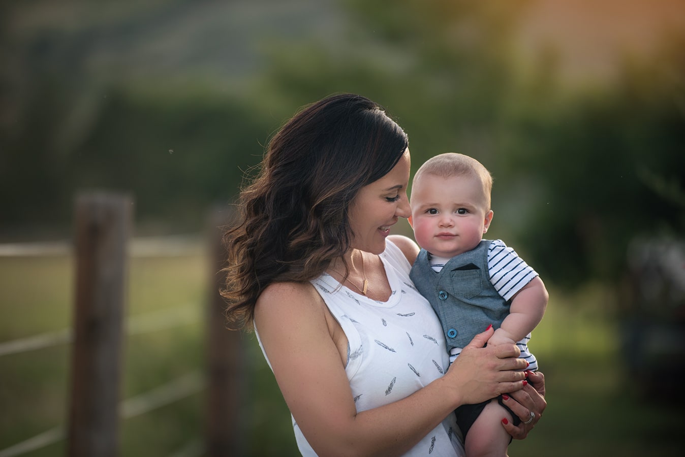 mother and baby boy in beautiful light - boulder newborn photographer